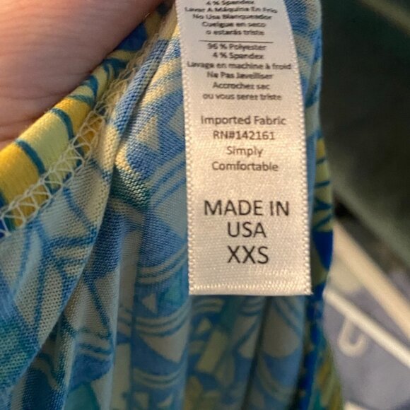 NWT LULAROE MULTICOLORED PYRAMID accuracy MEASUREMENTS BELOW S - Picture 5 of 8